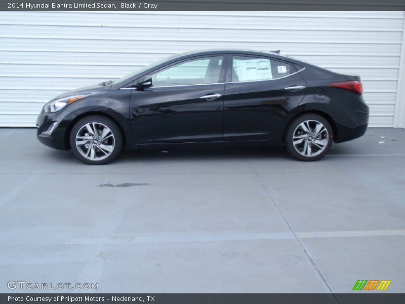 Black / Gray 2014 Hyundai Elantra Limited Sedan