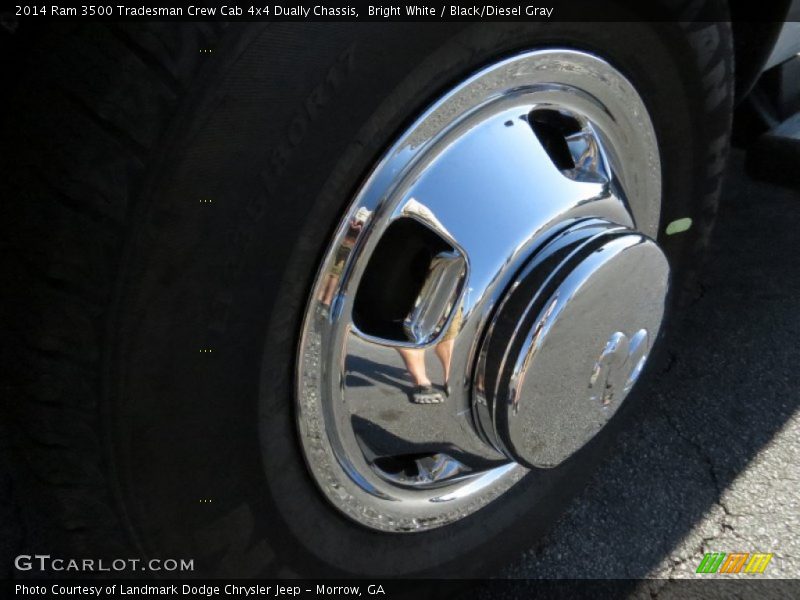 Bright White / Black/Diesel Gray 2014 Ram 3500 Tradesman Crew Cab 4x4 Dually Chassis