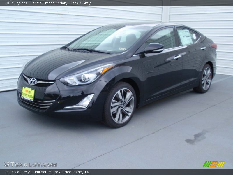 Black / Gray 2014 Hyundai Elantra Limited Sedan