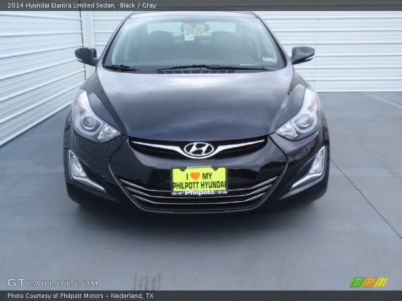 Black / Gray 2014 Hyundai Elantra Limited Sedan