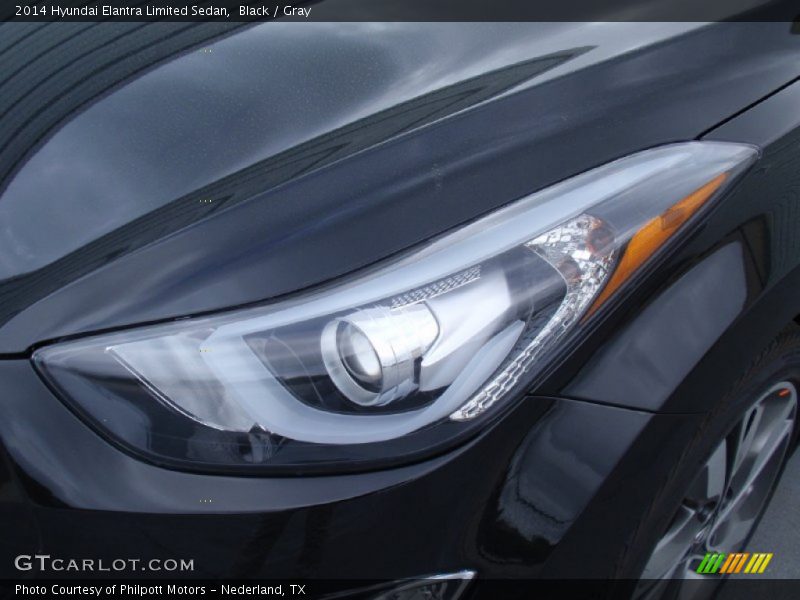 Black / Gray 2014 Hyundai Elantra Limited Sedan