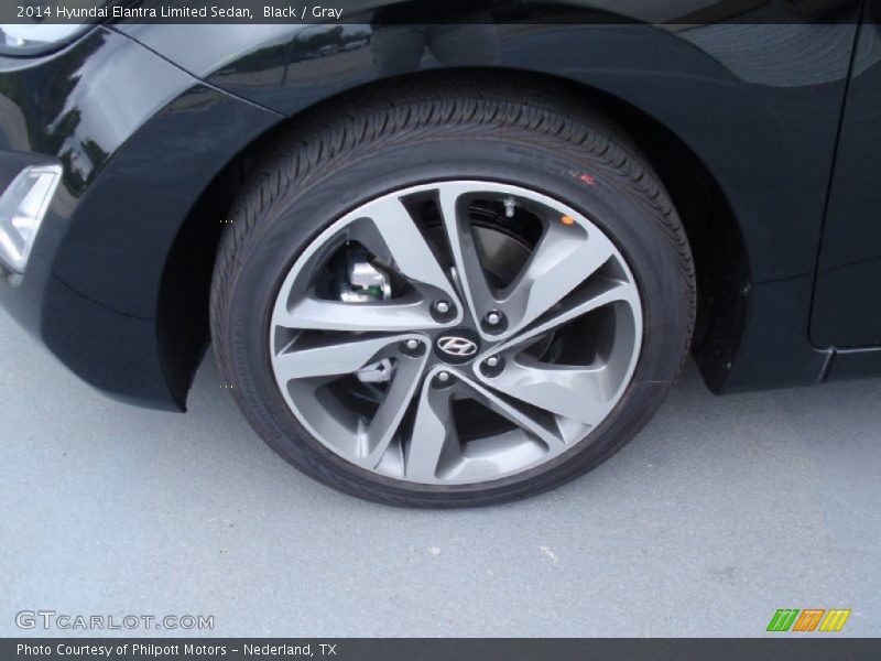 Black / Gray 2014 Hyundai Elantra Limited Sedan