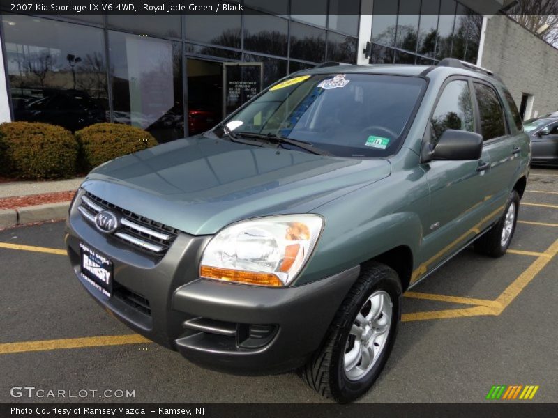 Royal Jade Green / Black 2007 Kia Sportage LX V6 4WD