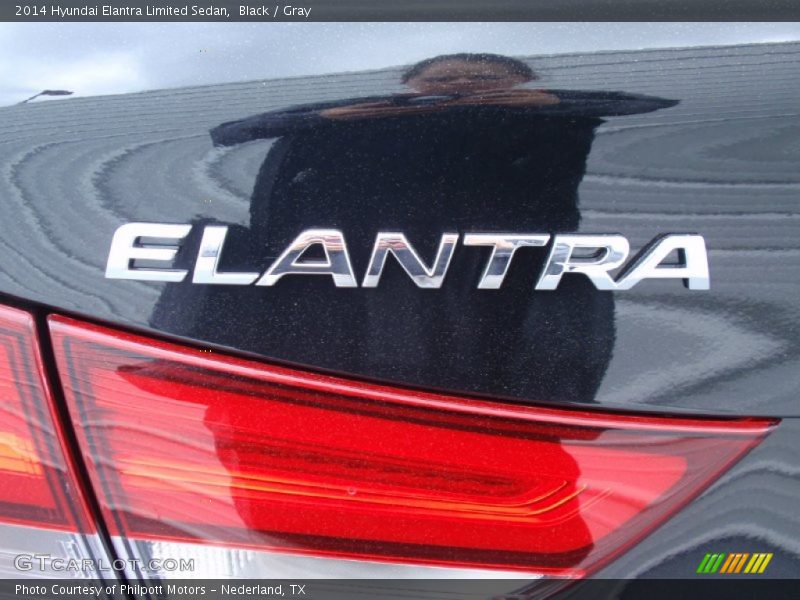 Black / Gray 2014 Hyundai Elantra Limited Sedan