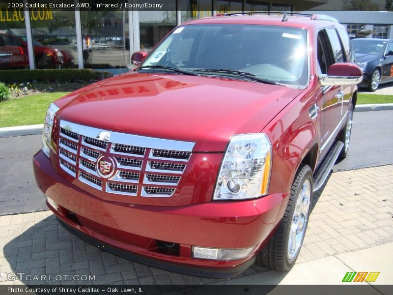 Infrared / Ebony/Ebony 2009 Cadillac Escalade AWD