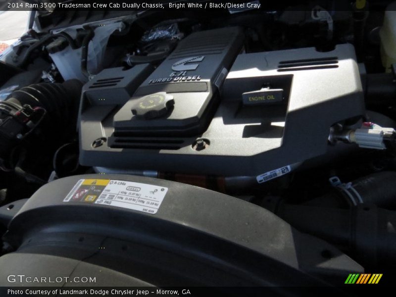 Bright White / Black/Diesel Gray 2014 Ram 3500 Tradesman Crew Cab Dually Chassis