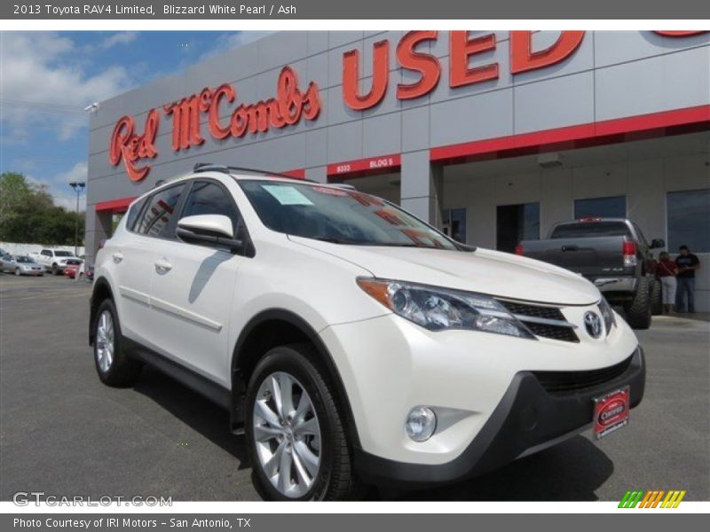 Blizzard White Pearl / Ash 2013 Toyota RAV4 Limited