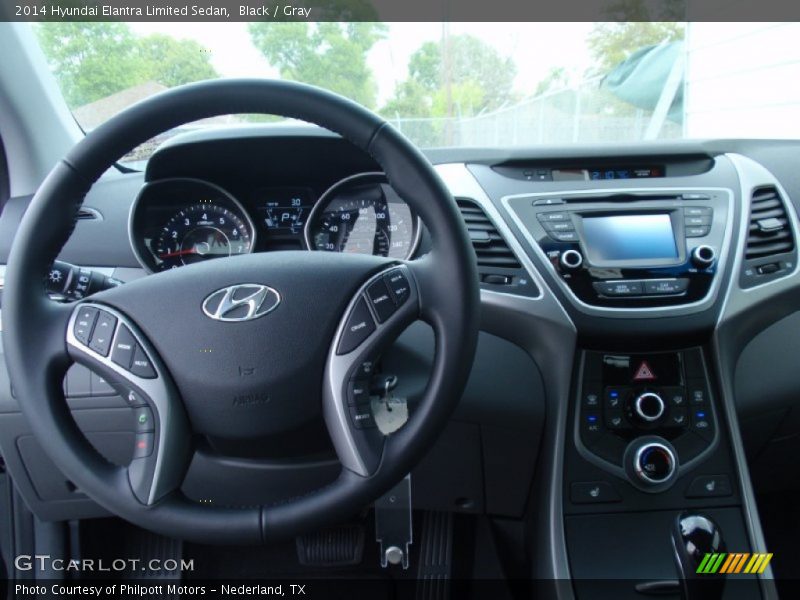 Black / Gray 2014 Hyundai Elantra Limited Sedan