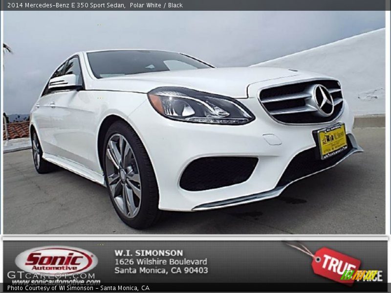 Polar White / Black 2014 Mercedes-Benz E 350 Sport Sedan