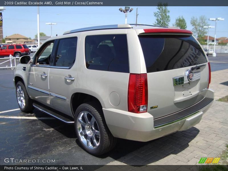 Gold Mist / Cocoa/Cashmere 2009 Cadillac Escalade AWD