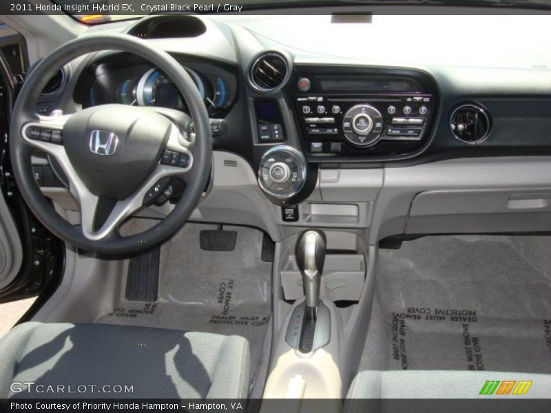 Crystal Black Pearl / Gray 2011 Honda Insight Hybrid EX