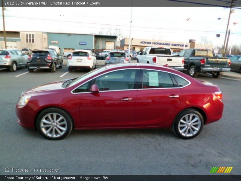 Crystal Red Tintcoat / Ebony 2012 Buick Verano FWD
