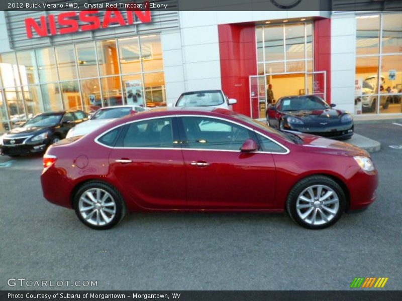 Crystal Red Tintcoat / Ebony 2012 Buick Verano FWD