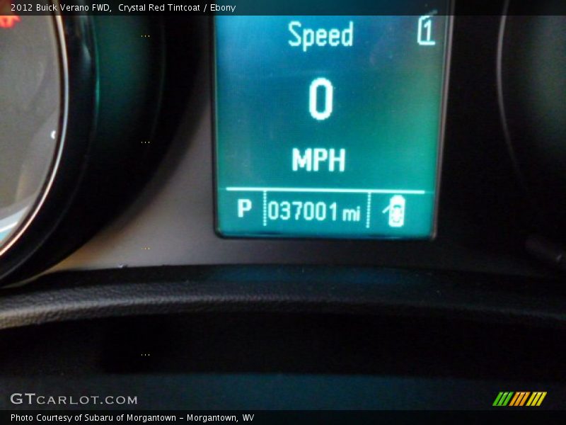 Crystal Red Tintcoat / Ebony 2012 Buick Verano FWD