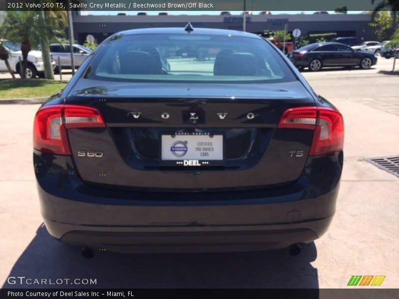 Saville Grey Metallic / Beechwood Brown/Off Black 2012 Volvo S60 T5