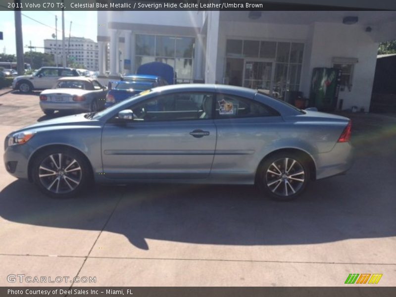 Celestial Blue Metallic / Soverign Hide Calcite Leather/Umbra Brown 2011 Volvo C70 T5