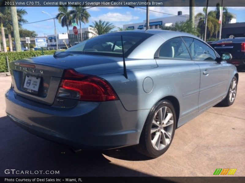 Celestial Blue Metallic / Soverign Hide Calcite Leather/Umbra Brown 2011 Volvo C70 T5