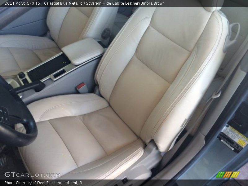 Celestial Blue Metallic / Soverign Hide Calcite Leather/Umbra Brown 2011 Volvo C70 T5