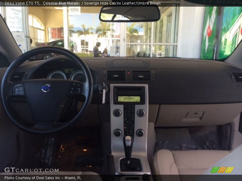Celestial Blue Metallic / Soverign Hide Calcite Leather/Umbra Brown 2011 Volvo C70 T5