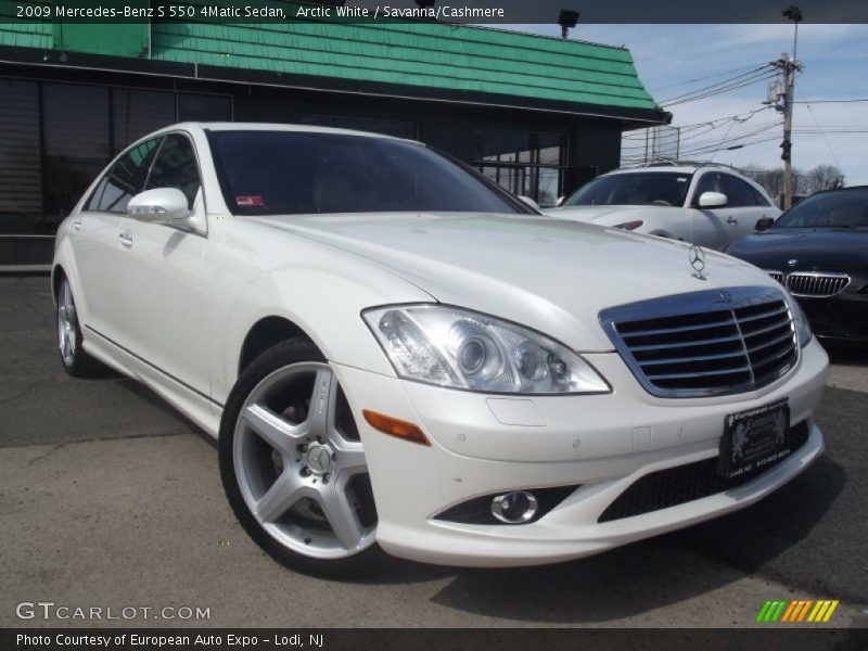 Arctic White / Savanna/Cashmere 2009 Mercedes-Benz S 550 4Matic Sedan