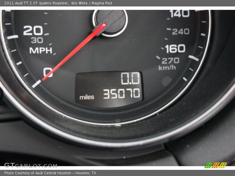 Ibis White / Magma Red 2011 Audi TT 2.0T quattro Roadster