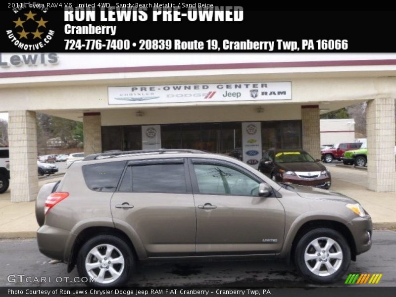 Sandy Beach Metallic / Sand Beige 2011 Toyota RAV4 V6 Limited 4WD