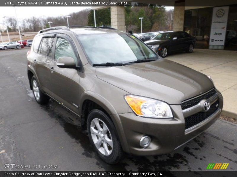 Sandy Beach Metallic / Sand Beige 2011 Toyota RAV4 V6 Limited 4WD