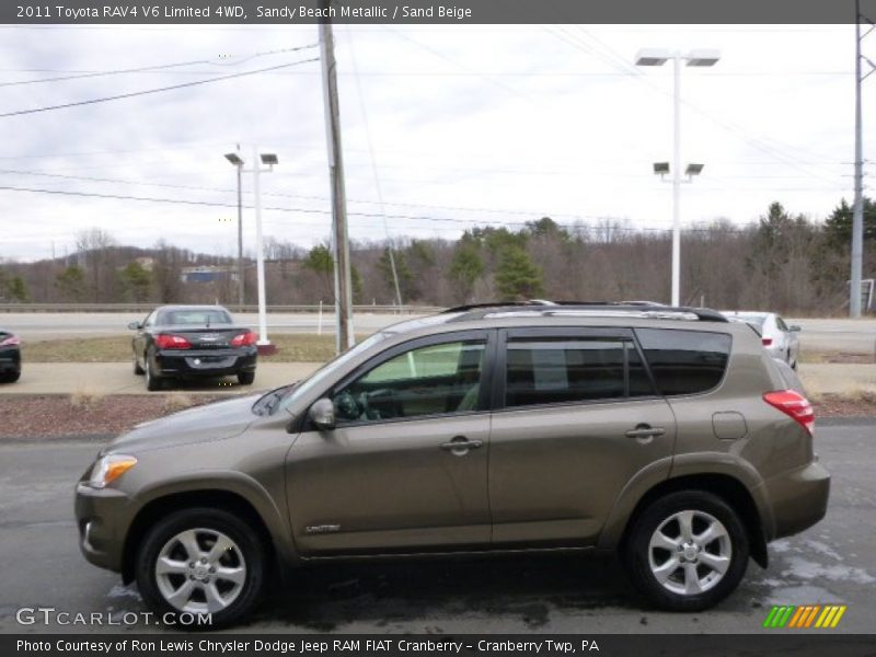 Sandy Beach Metallic / Sand Beige 2011 Toyota RAV4 V6 Limited 4WD
