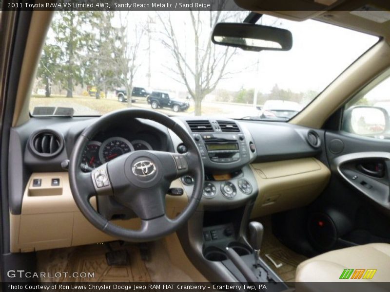 Sandy Beach Metallic / Sand Beige 2011 Toyota RAV4 V6 Limited 4WD