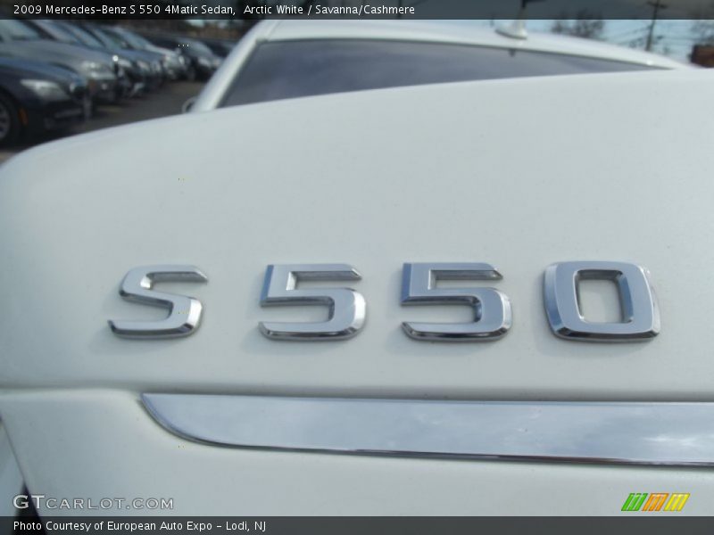 Arctic White / Savanna/Cashmere 2009 Mercedes-Benz S 550 4Matic Sedan