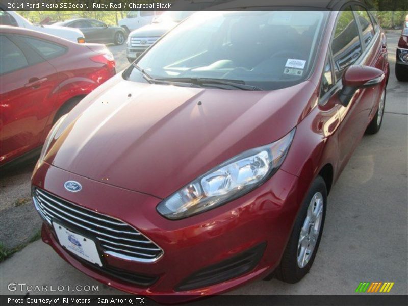 Ruby Red / Charcoal Black 2014 Ford Fiesta SE Sedan