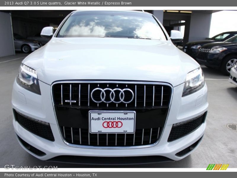 Glacier White Metallic / Espresso Brown 2013 Audi Q7 3.0 S Line quattro
