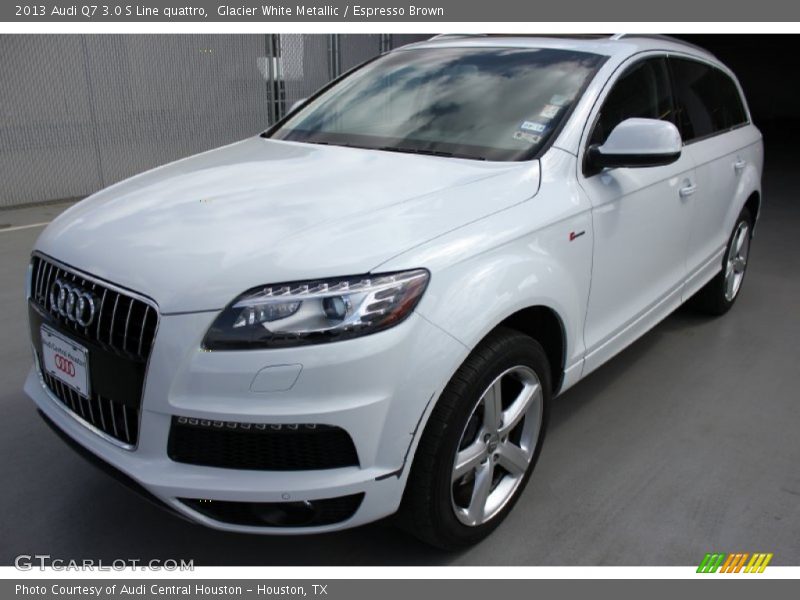 Glacier White Metallic / Espresso Brown 2013 Audi Q7 3.0 S Line quattro