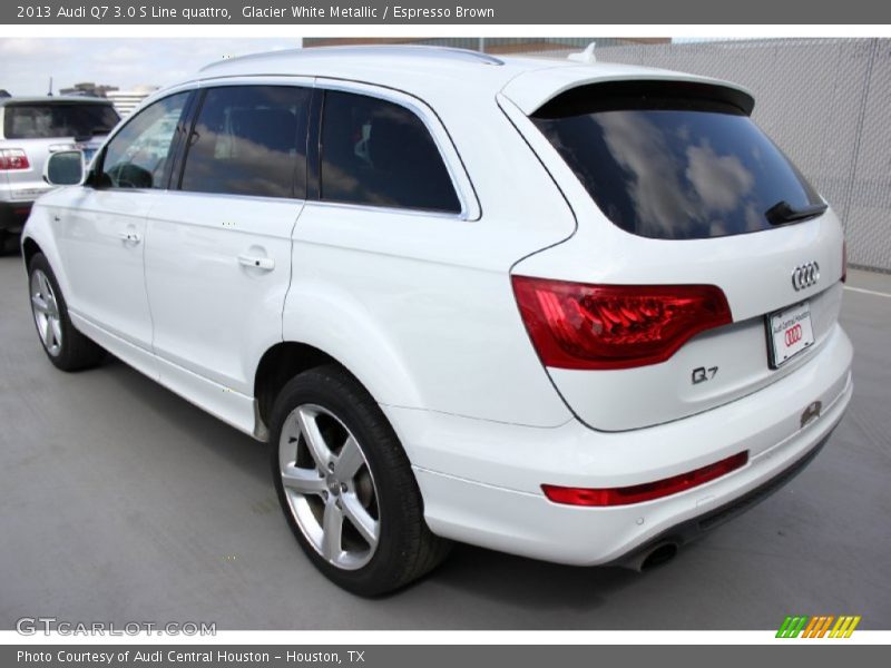 Glacier White Metallic / Espresso Brown 2013 Audi Q7 3.0 S Line quattro