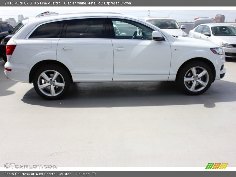 Glacier White Metallic / Espresso Brown 2013 Audi Q7 3.0 S Line quattro