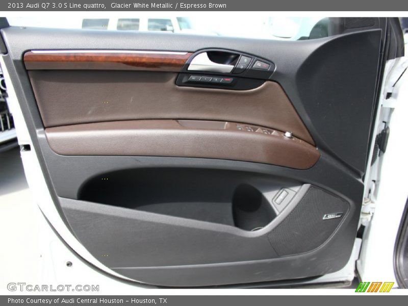 Glacier White Metallic / Espresso Brown 2013 Audi Q7 3.0 S Line quattro