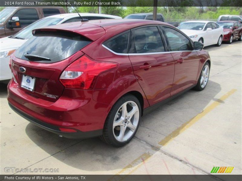 Ruby Red / Charcoal Black 2014 Ford Focus Titanium Hatchback