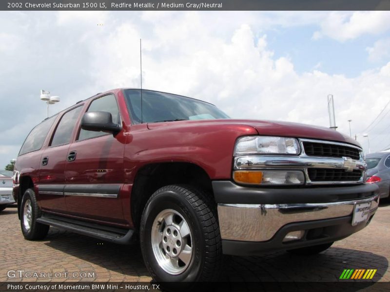 Redfire Metallic / Medium Gray/Neutral 2002 Chevrolet Suburban 1500 LS