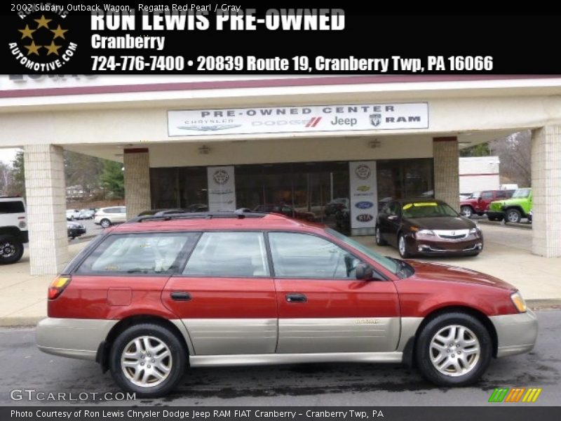 Regatta Red Pearl / Gray 2002 Subaru Outback Wagon