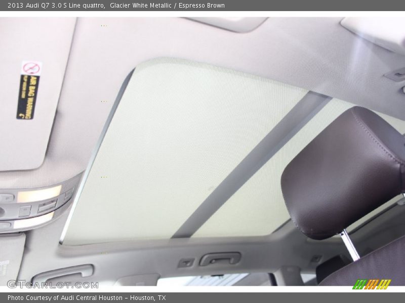 Glacier White Metallic / Espresso Brown 2013 Audi Q7 3.0 S Line quattro