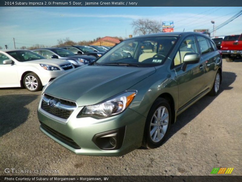 Jasmine Green Metallic / Ivory 2014 Subaru Impreza 2.0i Premium 5 Door