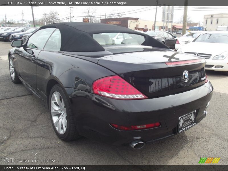Azurite Black Metallic / Champagne 2010 BMW 6 Series 650i Convertible