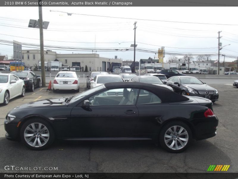 Azurite Black Metallic / Champagne 2010 BMW 6 Series 650i Convertible