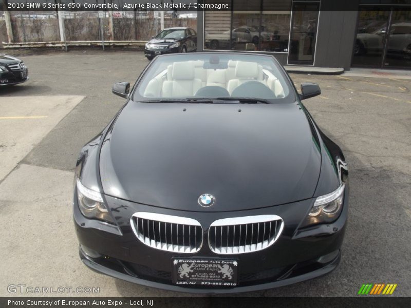 Azurite Black Metallic / Champagne 2010 BMW 6 Series 650i Convertible