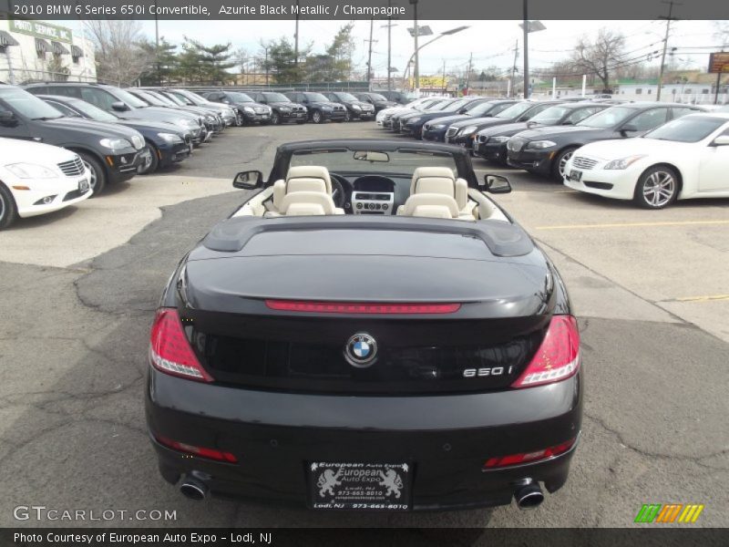 Azurite Black Metallic / Champagne 2010 BMW 6 Series 650i Convertible