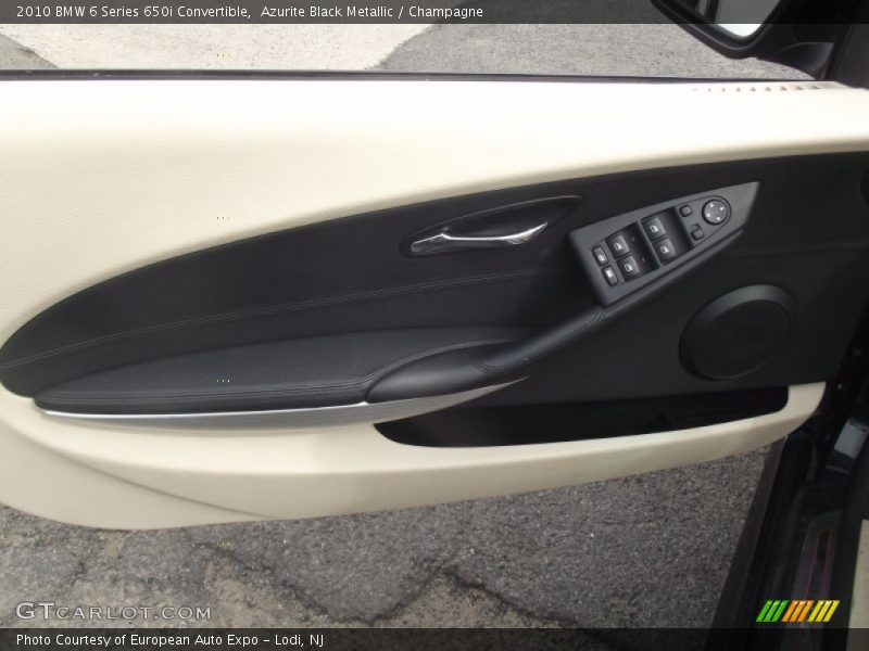 Azurite Black Metallic / Champagne 2010 BMW 6 Series 650i Convertible