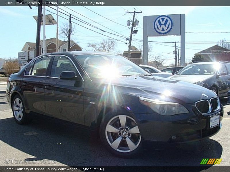 Mystic Blue Metallic / Beige 2005 BMW 5 Series 525i Sedan