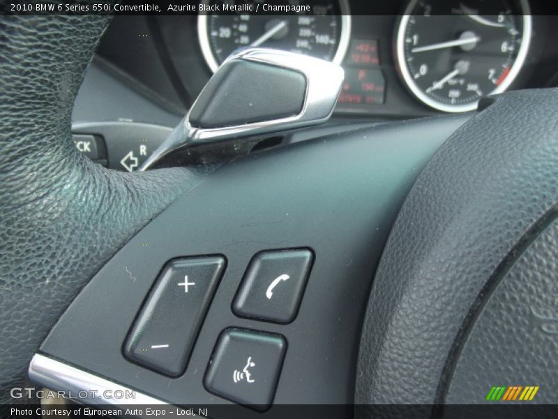 Azurite Black Metallic / Champagne 2010 BMW 6 Series 650i Convertible