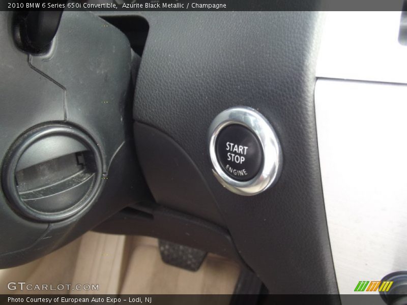 Azurite Black Metallic / Champagne 2010 BMW 6 Series 650i Convertible