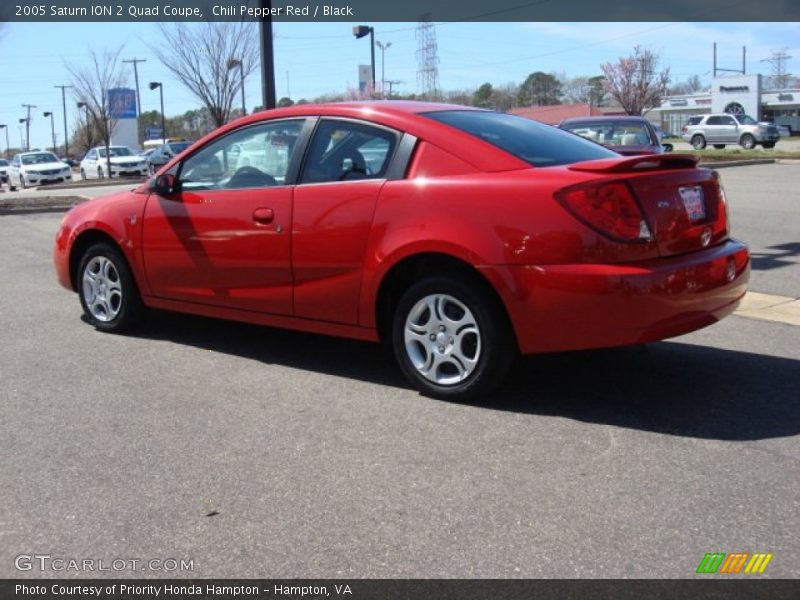 Chili Pepper Red / Black 2005 Saturn ION 2 Quad Coupe